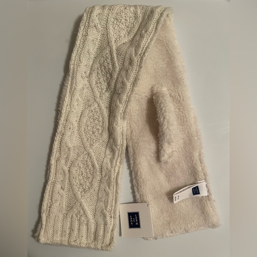 Janie and Jack faux fur scarf size 3 new with tag